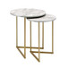 Garo - Accent Table - Faux Marble & Gold Finish - 24"