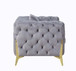 Jelanea - Loveseat - Gray Velvet & Gold Finish