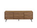 Wafiya - TV Stand - Rustic Wood & Black Finish