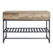 Brantley II - Sofa Table - Oak & Sandy Black
