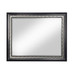 Nicola - Mirror - Silver Synthetic Leather & Black