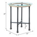 Brantley - End Table - Clear Glass & Sandy Gray
