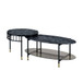Silas - Nesting Coffee Table Set - Faux Marble Top & Black
