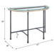 Brantley - Sofa Table - Clear Glass & Sandy Gray