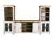 Pueblo White - TV Stand / Console / Wall Unit - Antiqued White / Brown