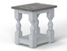 Stone - Chairside Table - Antiqued Ivory / Weathered Gray