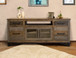 Loft Brown - 76" TV Stand / Console With 2 Drawers / 4 Doors - Two Tone Gray / Brown