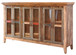 Antique - Glass Console 6 Glass Doors - Multicolor