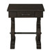 Stone - Chairside Table With PU Base - Dark Walnut
