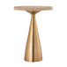 Celeste - Ribbed Side Table - Beige