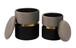 Gigi - Velvet Storage Ottomans (Set of 2) - Gray