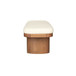 Ollie - Boucle Wooden Bench - White