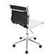 Master - Armless Adjustable Task Chair - White Faux Leather