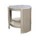 Kasa - End Table - Sintered Stone & Champagne