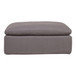 Clay - Ottoman Livesmart Fabric - Light Gray