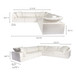 Clay - Livesmart Fabric Classic L Modular Sectional - Cream