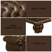 Anondale - Loveseat - Espresso Top Grain Leather Match & Cherry