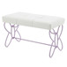 Priya II - Bench - White & Light Synthetic Leather Rple