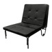 Senon - Adjustable Chair Futon - Silver & Black