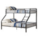 Caius - Twin Long/Queen Bunk Bed - Gunmetal