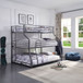 Caius II - Twin Over Full/Queen Bunk Bed - Gunmetal