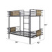 Deliz - Twin Over Twin Bunk Bed - Gunmetal