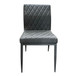 Cargo - Chair - Gray Synthetic Leather & Gunmetal