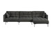 Duzzy - Sectional Sofa - Dark Gray Fabric