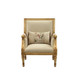 Daesha - Chair With Pillow - Tan Flannel & Antique Gold