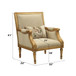 Daesha - Chair With Pillow - Tan Flannel & Antique Gold