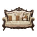 Shalisa - Loveseat With 5 Pillows (Same Lv01586) - Fabric & Walnut