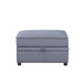 Bois II - Ottoman With Storage - Gray Velvet