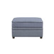 Bois II - Ottoman With Storage - Gray Velvet