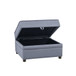 Bois II - Ottoman With Storage - Gray Velvet