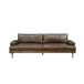 Silchester - Sofa - Oak & Distress Chocolate Top Grain Leather