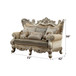 Ranita - Loveseat With 6 Pillows - Fabric & Champagne