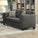 Laurissa - Loveseat With 4 Pillows - Light Charcoal Linen