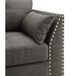 Laurissa - Chair With 3 Pillows - Light Charcoal Linen