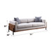 Pelton - Sofa With 2 Pillows - Fabric & Walnut