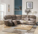 Olwen - Power Motion Sectional Sofa - Mocha Nubuck