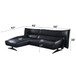 Maeko - Sectional Sofa - Dark Gray Top Grain Leather