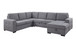 Nardo - Sectional Sofa - Gray Fabric