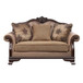 Chateau De Ville - Loveseat With 3 Pillows (Same Lv01589) - Fabric & Espresso