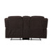 Madden - Motion Loveseat With Console - Brown Chenille
