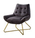 Dhalsim Accent Chair - Antique Ebony Top Grain Leather