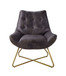 Dhalsim Accent Chair - Antique Ebony Top Grain Leather