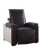 Misezon - Power Motion Recliner - Dark Top Grain Brown Leather & Aluminum