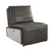 Metier - Power Motion Recliner - Gray Top Grain Leather & Aluminum