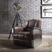 Brancaster - Accent Chair - Retro Brown Top Grain Leather & Aluminum