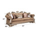 Northville - Sofa With 5 Pillows - Velvet & Antique Silver